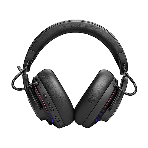 JBL Quantum 910 Over-Ear Gaming Kopfhörer – Wireless 2,4 GHz, Bluetooth 5.2 und 3,5 mm Klinke – Mit Head-Tracking-Funktion, ANC und 39 Stunden Akkulaufzeit – Schwarz Bild 3