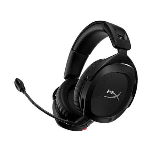 HyperX Cloud Stinger 2 Wireless Gaming-Headset für PC, Kabelloses Over-Ear Headset mit Mikrofon, 2,4 GHz Wireless, DTS Headphone:X Spatial Audio, 50mm Treiber, 20h Akku, Memory-Schaum, Schwarz Bild 1