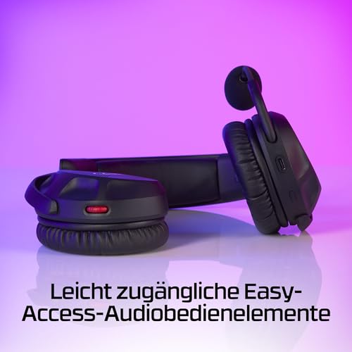 HyperX Cloud Stinger 2 Wireless Gaming-Headset für PC, Kabelloses Over-Ear Headset mit Mikrofon, 2,4 GHz Wireless, DTS Headphone:X Spatial Audio, 50mm Treiber, 20h Akku, Memory-Schaum, Schwarz Bild 5