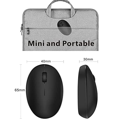 Uiosmuph Mini Kleine Maus Kabellos Wiederaufladbar Computer Maus, 2.4GHz Optische Travel Silent Maus Drahtlose mit USB Empfänger automatisch Schlafen 3 Tasten 1000 DPI für Laptop/PC/MAC (Schwarz) Bild 6