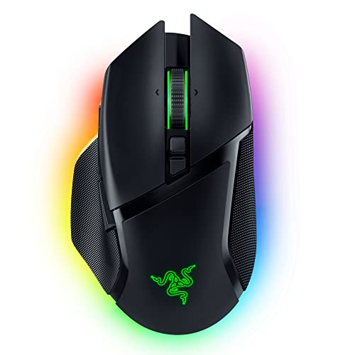 Basilisk V3 Pro - Kabellose Gaming-Maus (Razer HyperScroll Tilt Wheel, Focus Pro 30K Optischer Sensor, HyperSpeed Wireless) - Schwarz & Gigantus V2 Medium - Weiches Gaming-Mauspad - Schwarz Bild 2