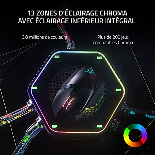 Basilisk V3 Pro - Kabellose Gaming-Maus (Razer HyperScroll Tilt Wheel, Focus Pro 30K Optischer Sensor, HyperSpeed Wireless) - Schwarz & Gigantus V2 Medium - Weiches Gaming-Mauspad - Schwarz Bild 4