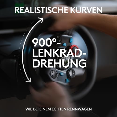 Logitech G29 Driving Force Gaming Rennlenkrad, Zweimotoriges Force Feedback, 900° Lenkbereich, Verstellbare Edelstahl Bodenpedale, für PS5, PS4, Mac - Schwarz + LIGHTSPEED kabelloses Gaming-Headset Bild 4