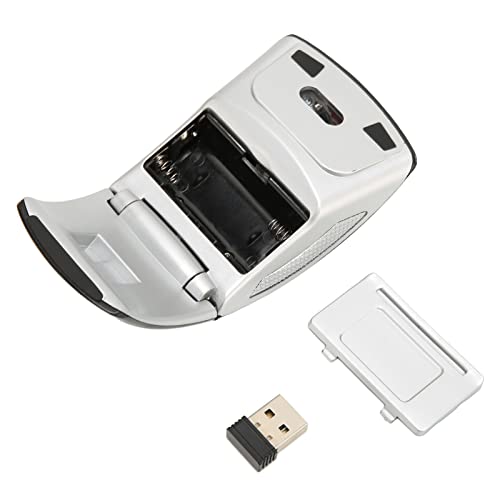 Drahtlose Faltbare Computermaus, Tragbare Kompakte Drahtlose Faltbare ABS-Maus 1600 DPI Matte Büro-Gaming-Maus, Plug-and-Play(Schwarz) Bild 6