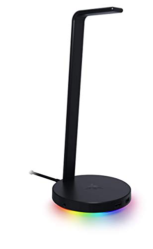 Razer Leviathan V2 - PC-Gaming-Soundbar Schwarz & Base Station V2 Chroma - Headset-Ständer mit USB-Hub und RGB-Beleuchtung (USB-Hub mit 7.1 Surround Sound) Schwarz Bild 5