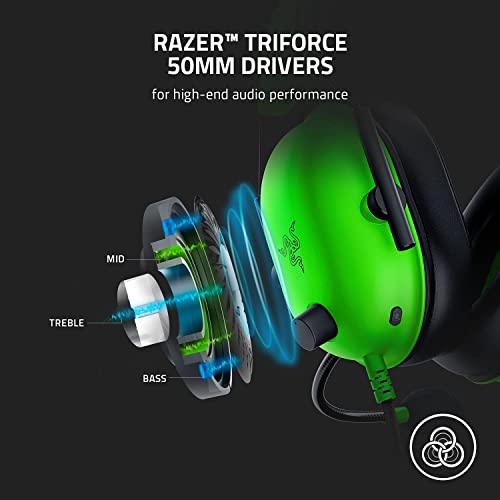Razer BlackShark V2 X - Kabelgebundenes Multiplattform-E-Sport-Headset Grün & DeathAdder Essential (2021) - Essentielle Gaming-Maus mit optischem 6.400-DPI-Sensor Schwarz Bild 3