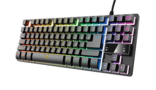 Trust Gaming 24068 Tastatur mit TKL-Design GXT 833 Thado - Beleuchtete Tastatur mit Deutsches QWERTZ Layout & Razer DeathAdder Essential (2021) - Essentielle Gaming-Maus mit optischem 6.400-DPI-Sensor Bild 2