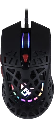 Konix Dungeons & Dragons Kabelgebundene Gaming-Maus Ultra Light 70 g für PC - 7 DPI-Stufen - Rainbow-LED-Hintergrundbeleuchtung - Schwarz Bild 1