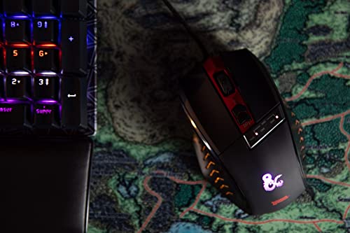 Konix Dungeons & Dragons Gaming-Maus für PC - 6 Tasten - 1,8 m Kabel - USB-Anschluss - Schwarz und Rot Bild 4