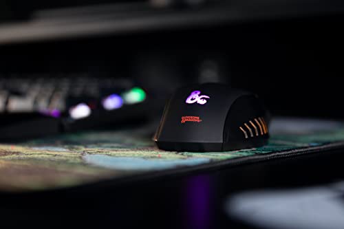Konix Dungeons & Dragons Gaming-Maus für PC - 6 Tasten - 1,8 m Kabel - USB-Anschluss - Schwarz und Rot Bild 5