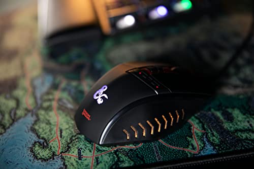 Konix Dungeons & Dragons Gaming-Maus für PC - 6 Tasten - 1,8 m Kabel - USB-Anschluss - Schwarz und Rot Bild 6
