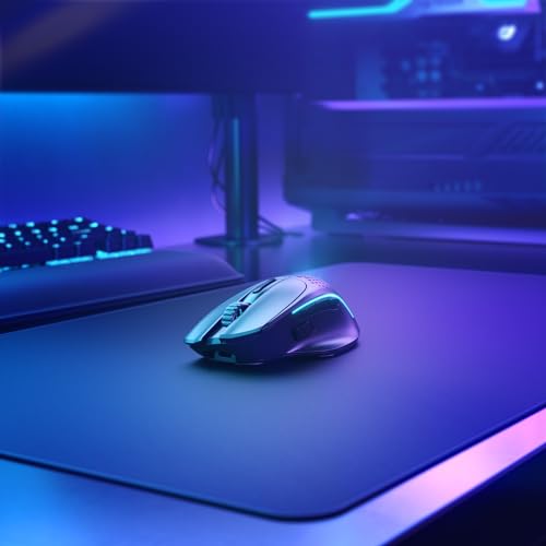 Glorious Gaming Model I 2 Wireless Gaming Mouse – Hybrid 2.4Ghz & Bluetooth, 75 g superleicht, 9 Tasten (2 austauschbar), PTFE-Füße, MMO/MOBA/FPS, lange Akkulaufzeit, Seitliche Daumenauflage – Schwarz Bild 6