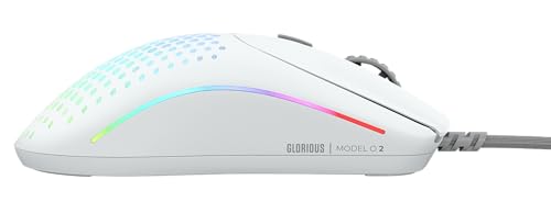 GLORIOUS Gaming Model O 2 Wired Gaming Mouse – ultraleichte 59 g, FPS, 26.000 DPI, Motion-Sync, auf 80 Mio. Klicks ausgelegte Schalter, 6 programmierbare Tasten, beidhändig, RGB, PTFE-Füße – Weiß Bild 5