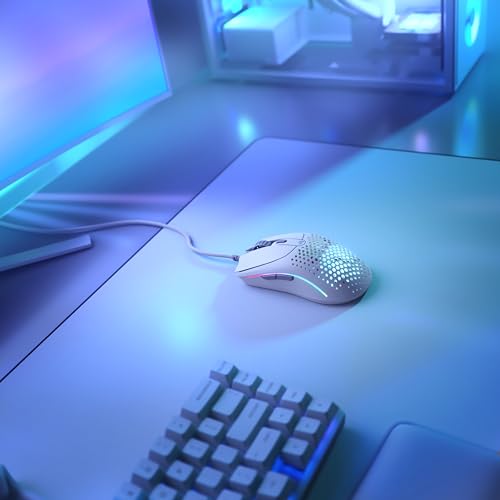 GLORIOUS Gaming Model O 2 Wired Gaming Mouse – ultraleichte 59 g, FPS, 26.000 DPI, Motion-Sync, auf 80 Mio. Klicks ausgelegte Schalter, 6 programmierbare Tasten, beidhändig, RGB, PTFE-Füße – Weiß Bild 7
