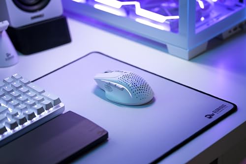 GLORIOUS Gaming Model I 2 Wireless Gaming Mouse – Hybrid 2.4Ghz & Bluetooth, 75 g superleicht, 9 Tasten (2 austauschbar), PTFE-Füße, MMO/MOBA/FPS, Lange Akkulaufzeit, Seitliche Daumenauflage – Weiß Bild 6