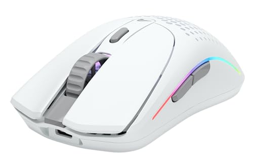 GLORIOUS Gaming Model O 2 Wireless Gaming Mouse – 2,4 GHz & Bluetooth hybrid, superleichte 68 g, Lange Akkulaufzeit, 26 k BAMF 2.0 Sensor, RGB-Beleuchtung, beidhändig, 6 Tasten, PTFE-Füße – Weiß Bild 3