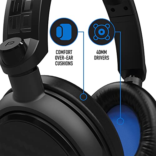 4Gamers C6-100 Over-Ear-Gaming-Headset, kompatibel mit PS4/PS5, Xbox, Switch, PC mit flexiblem Mikrofon, 3,5 mm Klinke, 1,5 m Kabel, leicht, bequem und langlebig Bild 3