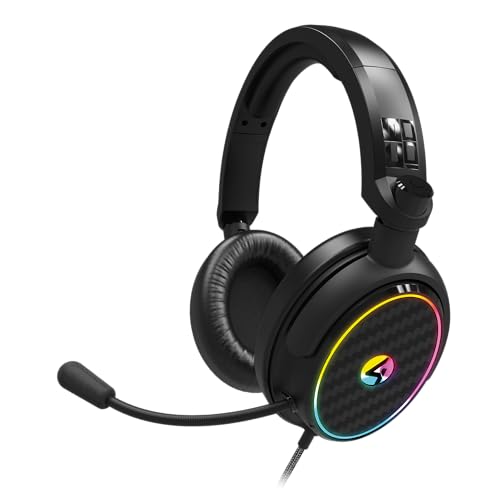 4Gamers C6-100 LED-beleuchtetes Gaming-Headset, kompatibel mit PS4, PS5, Xbox One, Serie S, Serie X, Nintendo Switch, PC & Mobile Bild 2