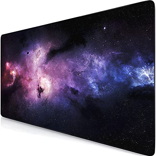 Retoo Gaming Mauspad XXL, 800 x 400 mm, Groß Mousepad Tischunterlage Large Size, rutschfest Schreibtischunterlage verbessert Geschwindigkeit und Präzision, Motiv Kosmos Bild 1