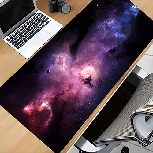 Retoo Gaming Mauspad XXL, 800 x 400 mm, Groß Mousepad Tischunterlage Large Size, rutschfest Schreibtischunterlage verbessert Geschwindigkeit und Präzision, Motiv Kosmos Bild 2