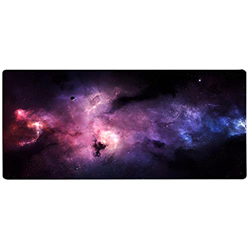 Retoo Gaming Mauspad XXL, 800 x 400 mm, Groß Mousepad Tischunterlage Large Size, rutschfest Schreibtischunterlage verbessert Geschwindigkeit und Präzision, Motiv Kosmos Bild 4