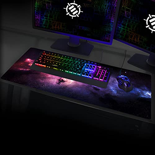 Retoo Gaming Mauspad XXL, 800 x 400 mm, Groß Mousepad Tischunterlage Large Size, rutschfest Schreibtischunterlage verbessert Geschwindigkeit und Präzision, Motiv Kosmos Bild 5