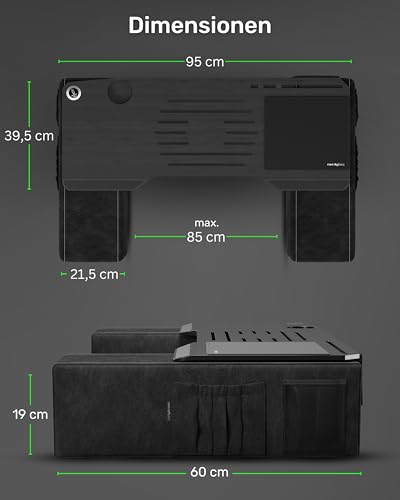Couchmaster CYBOSS, ergonomischer Laptoptisch für Couch, Sofa und Bett, extra breiter Laptop Tisch für PC, PS4/5, Xbox One/Series X und Laptops Bild 2