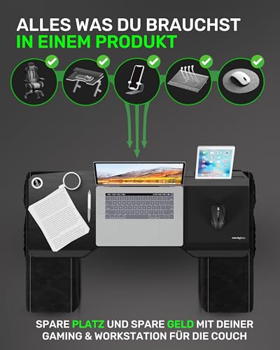 Couchmaster CYBOSS, ergonomischer Laptoptisch für Couch, Sofa und Bett, extra breiter Laptop Tisch für PC, PS4/5, Xbox One/Series X und Laptops Bild 4