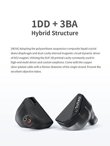 Fanmusic Truthear Hexa 1DD+3BA Hybrid Struktur PU+LCP Membran des dynamischen Treibers 0.78 2Pin Kabel Flexible Expansibility DLP In-Ear Monitore Kopfhörer (Hexa) Bild 3