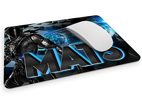 timalo® Cooles Gaming Mousepad mit Namen | Gamer Motiv Mauspad Konsole personalisiert mit Wunschname für Jungen | Mousepad-g-34 Bild 1