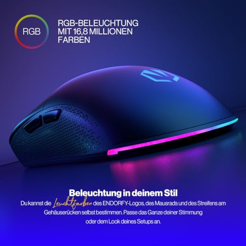 ENDORFY GEM, Leichte Gaming-Maus, Leichte Gaming-Maus (67 g), PixArt PMW3325 Sensor, 8000 DPI, Kailh GM 4.0 switches, 6 programmierbare Tasten, Mausfüße aus „PTFE”, EY6A006 Bild 6
