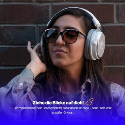 ENDORFY VIRO Plus USB Onyx White, Gaming Over-Ear-Kopfhörer, Abnehmbares Mikrofon, USB 7.1-Soundkarte, Austauschbare Stoffohrpolster, Abnehmbares Kabel, 53 mm Treiber Bild 5