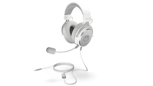 ENDORFY VIRO Plus USB Onyx White, Gaming Over-Ear-Kopfhörer, Abnehmbares Mikrofon, USB 7.1-Soundkarte, Austauschbare Stoffohrpolster, Abnehmbares Kabel, 53 mm Treiber Bild 7