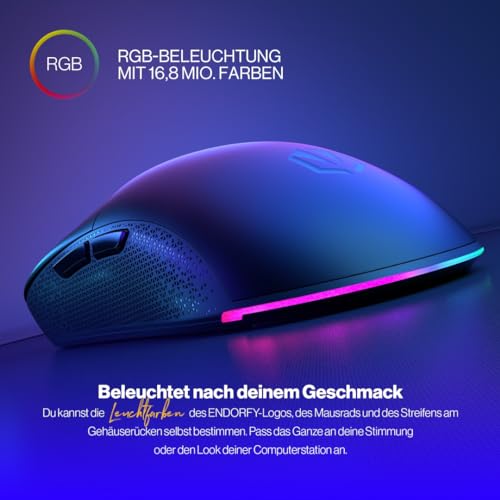 ENDORFY GEM Plus Wireless, Leichte kabellose Gaming-Maus (74 g), PixArt PAW3395 Sensor der Spitzenklasse, 26.000 DPI, langlebige Kailh GM 8.0 Schalter, 6 programmierbare Tasten, EY6A013 Bild 6