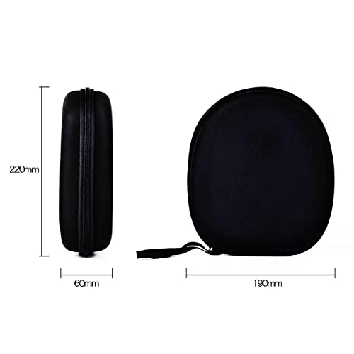 Over Ear kopfhörer Tasche | Headset Hartschalen Aufbewahrung Ohrhörer Schutztasche Case, 21 x 19 x 6cm (Schwarz) Bild 3
