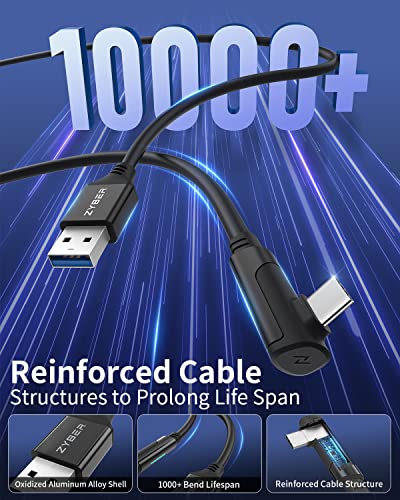 ZYBER Link Kabel 5M für PICO 4 für Quest 3S/3/2 VR Headset Link Kabel für Meta Quest Pro 2/1 Gaming PC, High-Speed USB 3.0 auf USB C für PC (schwarz) Bild 2