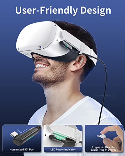 ZYBER Link Kabel 5M für PICO 4 für Quest 3S/3/2 VR Headset Link Kabel für Meta Quest Pro 2/1 Gaming PC, High-Speed USB 3.0 auf USB C für PC (schwarz) Bild 3