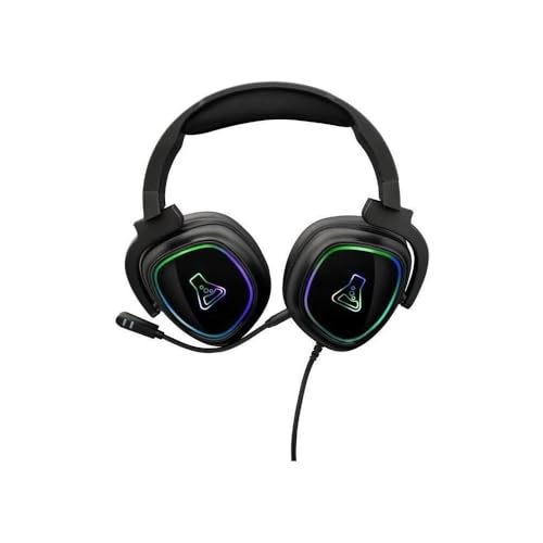THE G-LAB - Korp Radium Gaming Headset mit abnehmbarem Mikrofon, Gaming Kopfhörer mit LED Licht, Gaming Kopfhörer mit Kabel Stereo Sound Bass 3.5mm, Kompatibel mit PS4/PS5/Xbox/Switch/PC Bild 3
