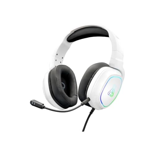 THE G-LAB - Korp Radium Gaming Headset mit abnehmbarem Mikrofon, Gaming Kopfhörer mit LED Licht, Gaming Kopfhörer mit Kabel Stereo Sound Bass 3.5mm, Kompatibel mit PS4/PS5/Xbox/Switch/PC Bild 1