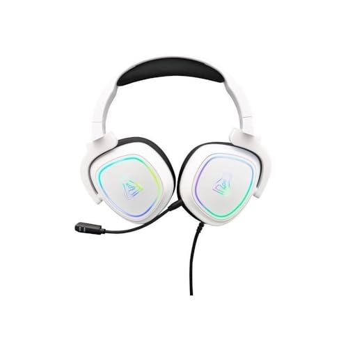 THE G-LAB - Korp Radium Gaming Headset mit abnehmbarem Mikrofon, Gaming Kopfhörer mit LED Licht, Gaming Kopfhörer mit Kabel Stereo Sound Bass 3.5mm, Kompatibel mit PS4/PS5/Xbox/Switch/PC Bild 2