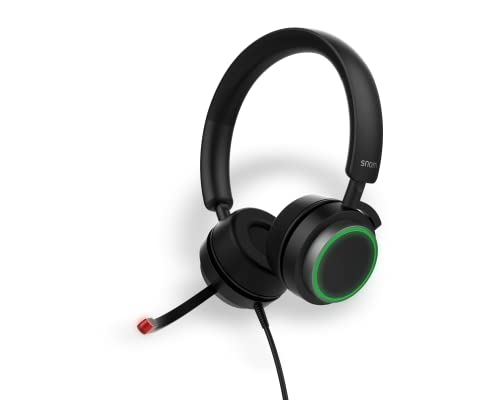 Snom A330D Kabelgebundenes Over-Ear-Headset - Headset Mit Mikrofon Kabellos, Kopfhörer Kabel, Gaming Headset Wireless Mit Mikrofon & Passiver Geräuschunterdrückung - Telefon 00004598 Bild 6