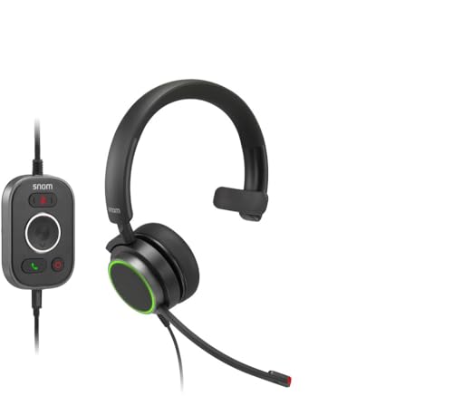 Snom A330D Kabelgebundenes Over Ear Headset - Headset Mit Mikrofon Kabellos, Kopfhörer Kabel, Gaming Headset Wireless Mit Mikrofon & Passiver Geräuschunterdrückung - 00004597 Bild 1