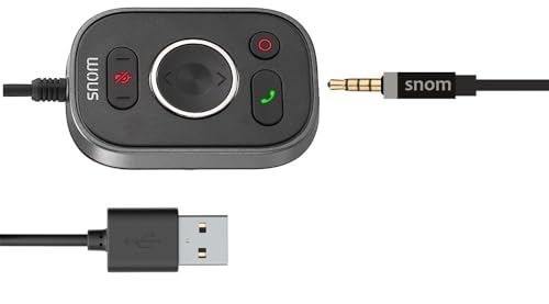 Snom A330D Kabelgebundenes Over Ear Headset - Headset Mit Mikrofon Kabellos, Kopfhörer Kabel, Gaming Headset Wireless Mit Mikrofon & Passiver Geräuschunterdrückung - 00004597 Bild 3