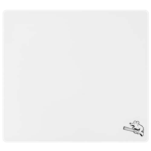 SIROOLAC Gaming-Glas-Mauspad, 320 mm x 360 mm, FPS Game Special, langlebiges gehärtetes Glas, 3 mm dick, Schießen Sie präzise und schnell auf Gegner (320 mm x 360 mm, weiß) Bild 1