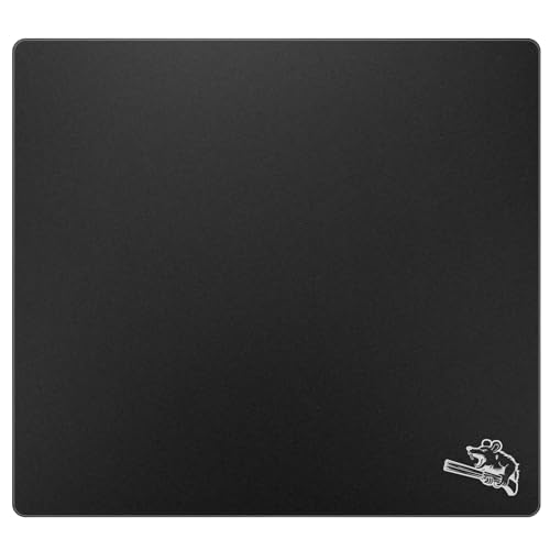 SIROOLAC Gaming-Mauspad aus Glas, 400 mm x 500 mm, FPS-Spiel, spezielles gehärtetes Glas, langlebig, 3 mm Dicke, präzise und schnell Gegner schießen (400 mm x 500 mm, Schwarz) Bild 1