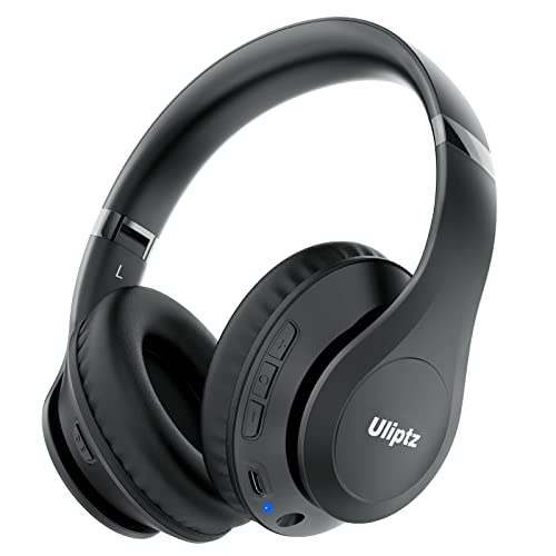 Uliptz Bluetooth Kopfhörer Over Ear, 65 Stunden Spielzeit Kopfhörer Kabellos mit 6 EQ-Modi, HiFi-Stereo Faltbares Bluetooth 6.0 Wireless Headphones für Reisen/Büro/Handy/PC (Schwarz) Bild 1