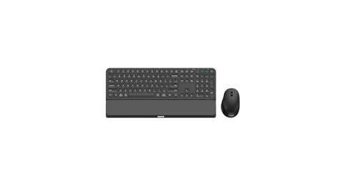 Philips SPT6207BL Tastatur und Maus Set mit Kabel - USB 2.0, ergonomisches Design und 1200 DPI Sensor, geräuschloses Klicken, für Links- und Rechtshänder, kompatibel mit PC, Mac, Schwarz, IT-Layout Bild 1