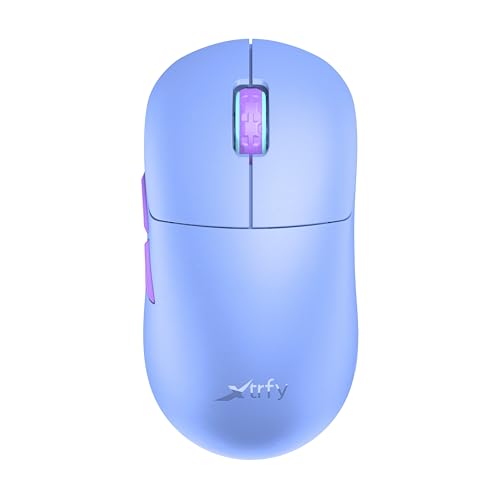Xtrfy M8 Wireless, Kabellose Ultraleichte Gaming-Maus, Optimiert für esports, 2,4 GHz Funk, Extrem Niedrige Front für Präzision, Wiederaufladbar, Frosty Purple Bild 1
