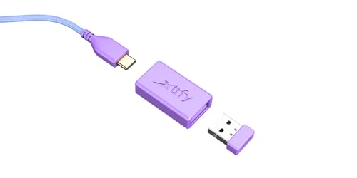 Xtrfy M8 Wireless, Kabellose Ultraleichte Gaming-Maus, Optimiert für esports, 2,4 GHz Funk, Extrem Niedrige Front für Präzision, Wiederaufladbar, Frosty Purple Bild 6