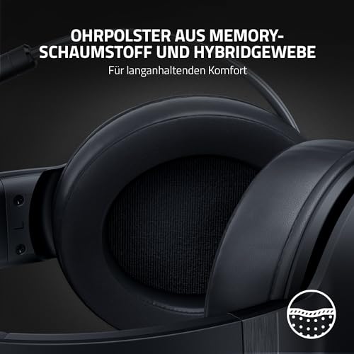 Razer Kraken V3 X USB - Kabelgebundenes USB-Gaming-Headset (Ultra leicht mit 285g, Triforce 40mm Treiber, HyperClear Kardioiden-Mikrofon, 7.1 Surround Sound, Chroma RGB) Schwarz Bild 6